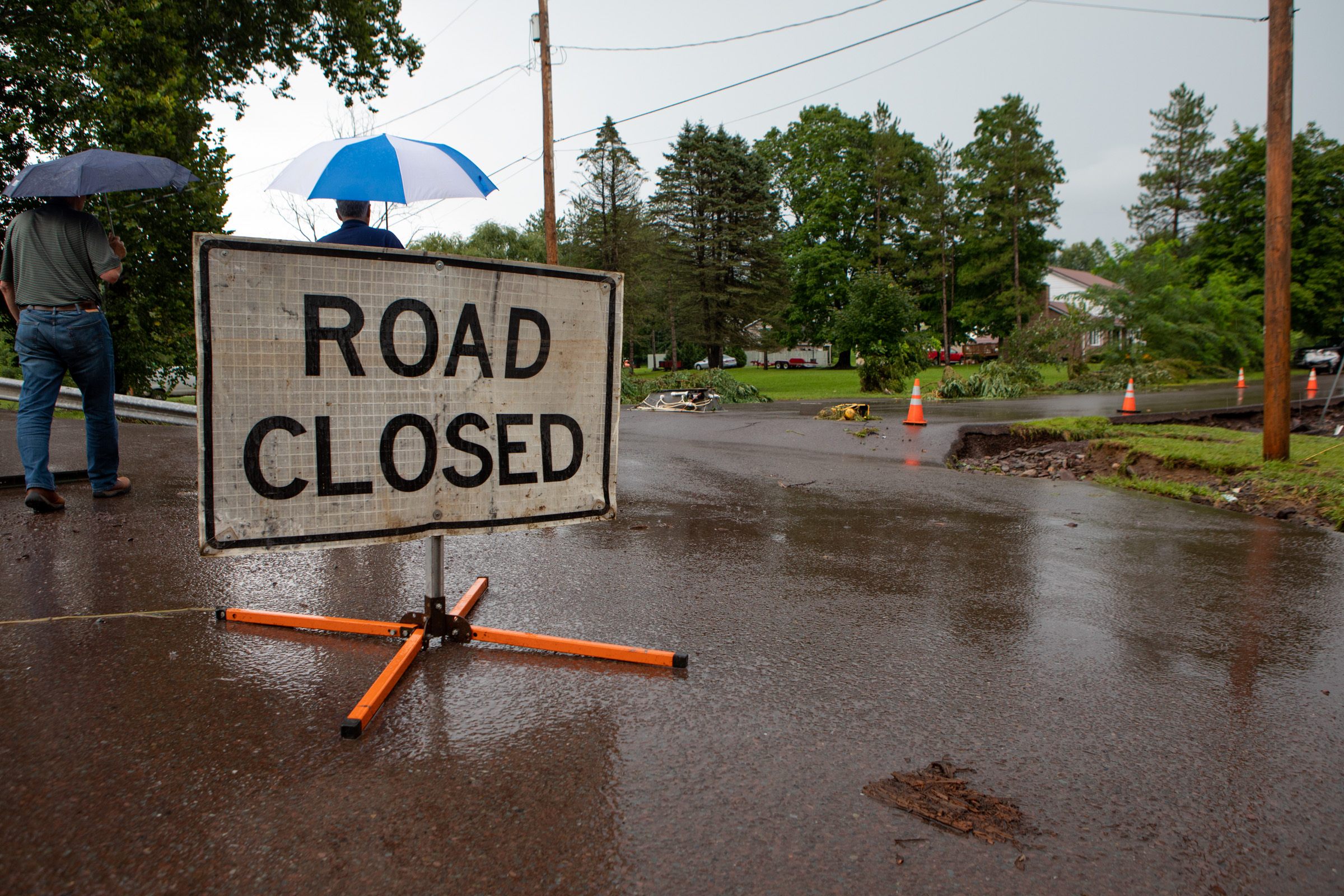 Road Closed Due To Flood Damage