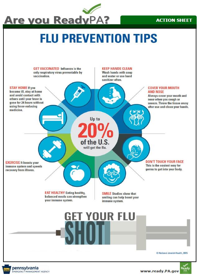 Flu prevention tips fact sheet